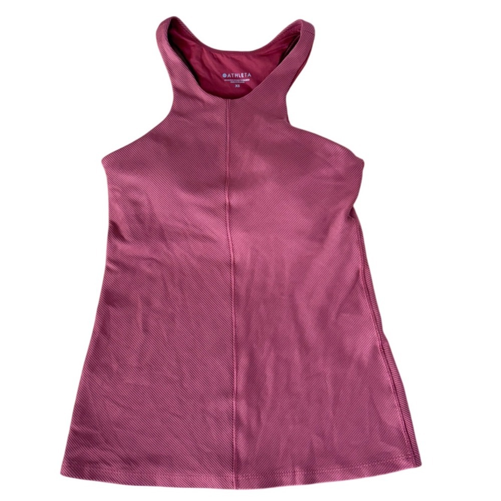 Athleta Ribbed Intensity Support Tank Top XS Dark Red Wine Activewear Yoga Top